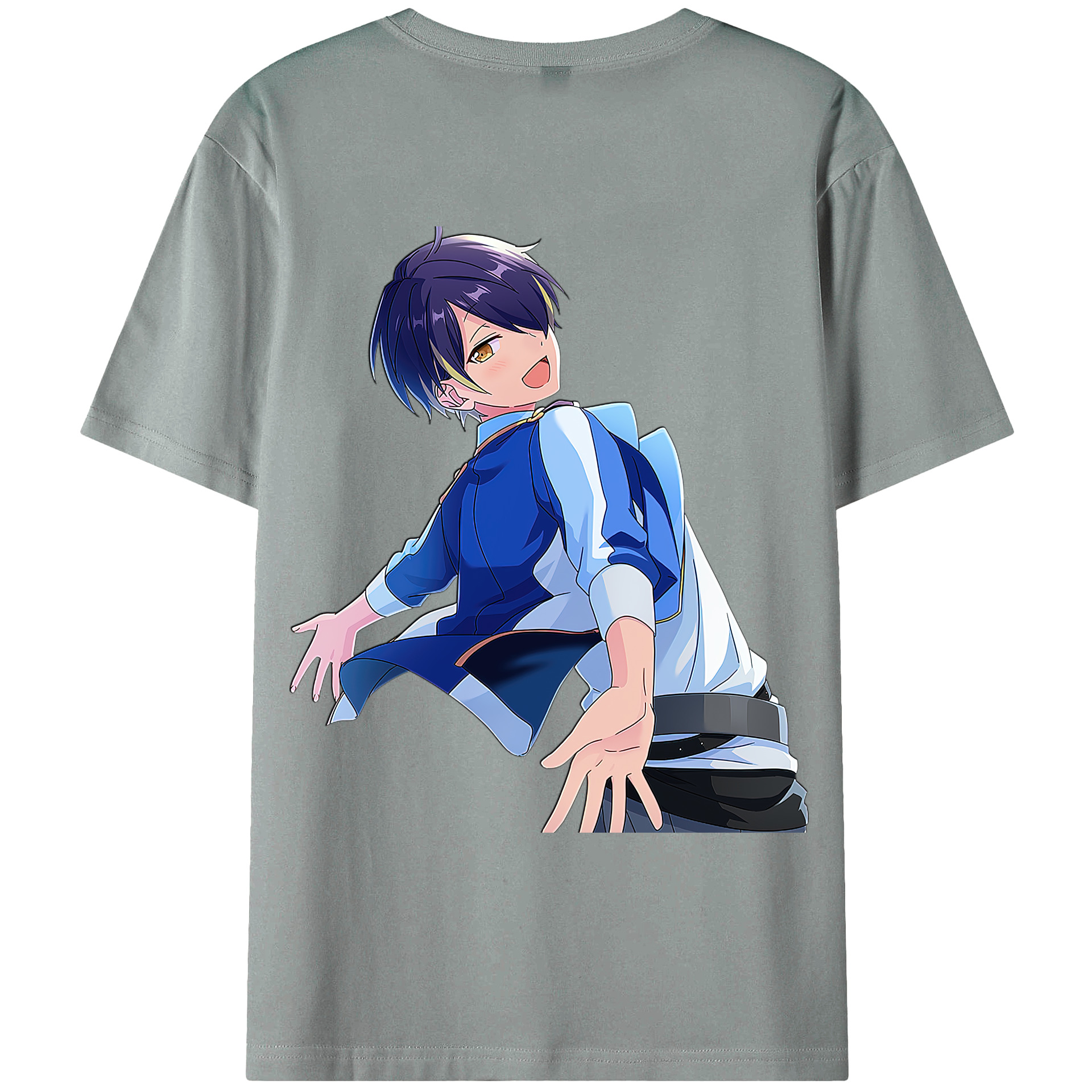 （画像用） あんさんぶるスターズ! Ensemble Stars 綿100％ メンズ半袖Tシャツ（バックプリント） 通気性